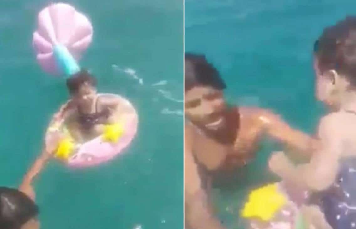 תינוקת בת 18 חודשים ניצלה לאחר שצפה אל לב הים: "ההורים הוסחו" 