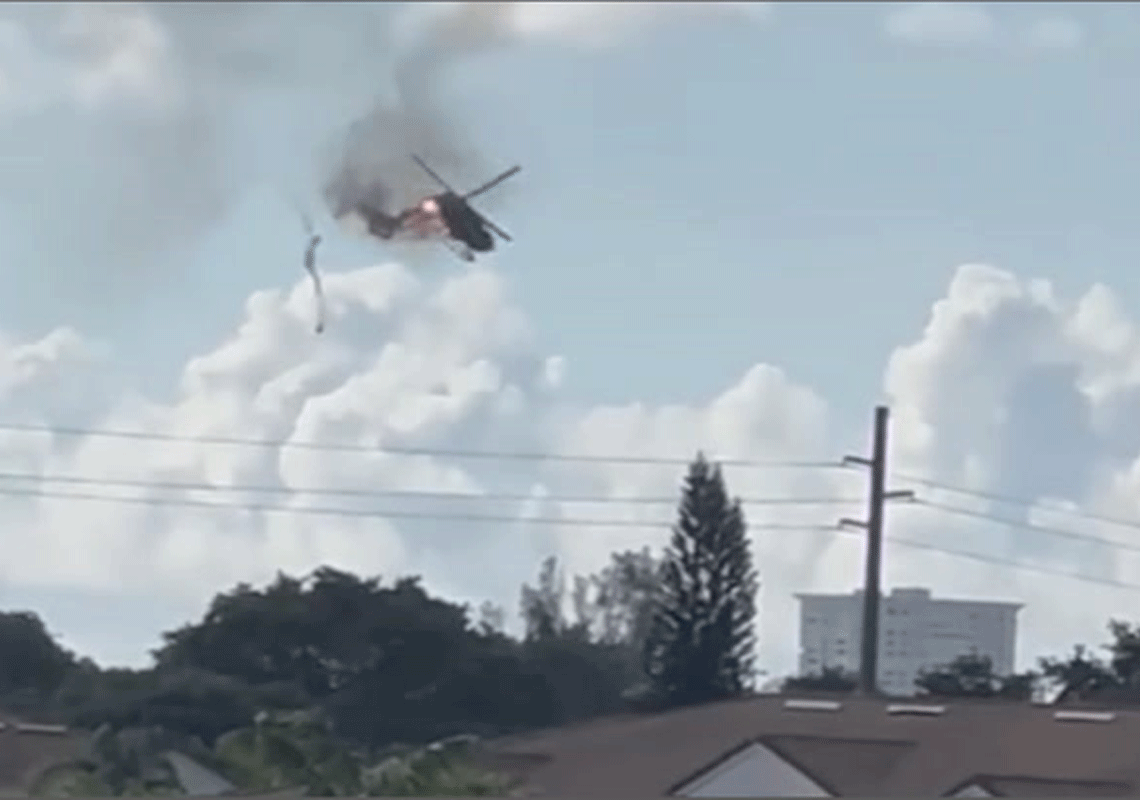 חקירת האסון האווירי בפלורידה: "שמענו רעש של פצצה" - מסוק עלה בלהבות בעודו באוויר והתרסק בלב שכונת מגורים 