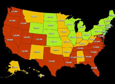 קליפורניה מאבדת גובה: בעלי בתים איבדו בממוצע 33 אלף דולר בהון עצמי בשנה אחת
