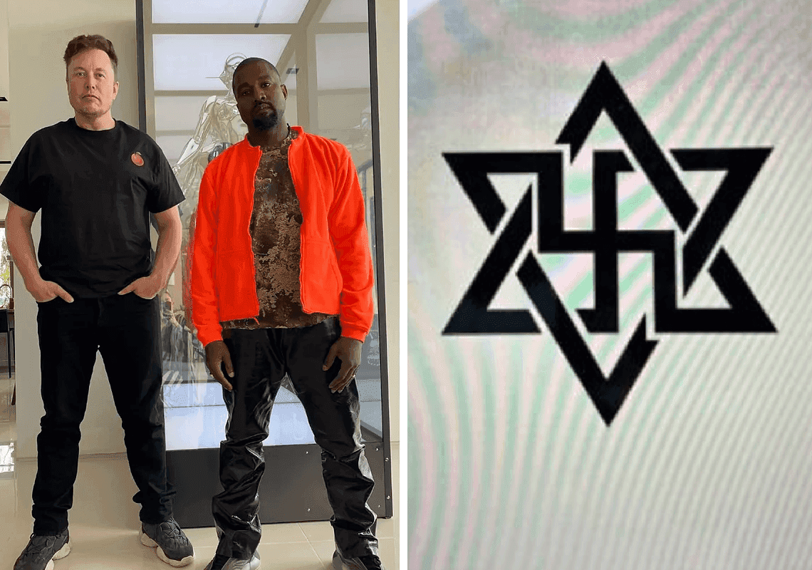 צלב קרס בתוך מגן דוד: קניה ווסט פרסם את הלוגו שלו לנשיאות 2024 - ונחסם מטוויטר 