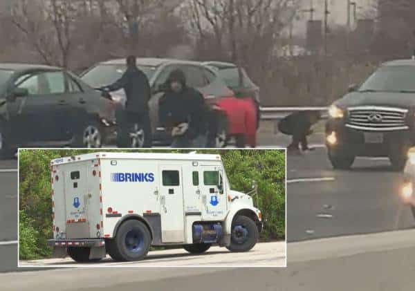 תקלה במשאית "ברינקס" בניו ג'רזי גרמה לפיזור מזומנים בכבישים