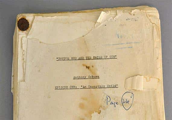 נוסטלגיה בת 55 שנה: התסריט הראשון של סדרת "דוקטור הו" נמכר באלפי דולרים