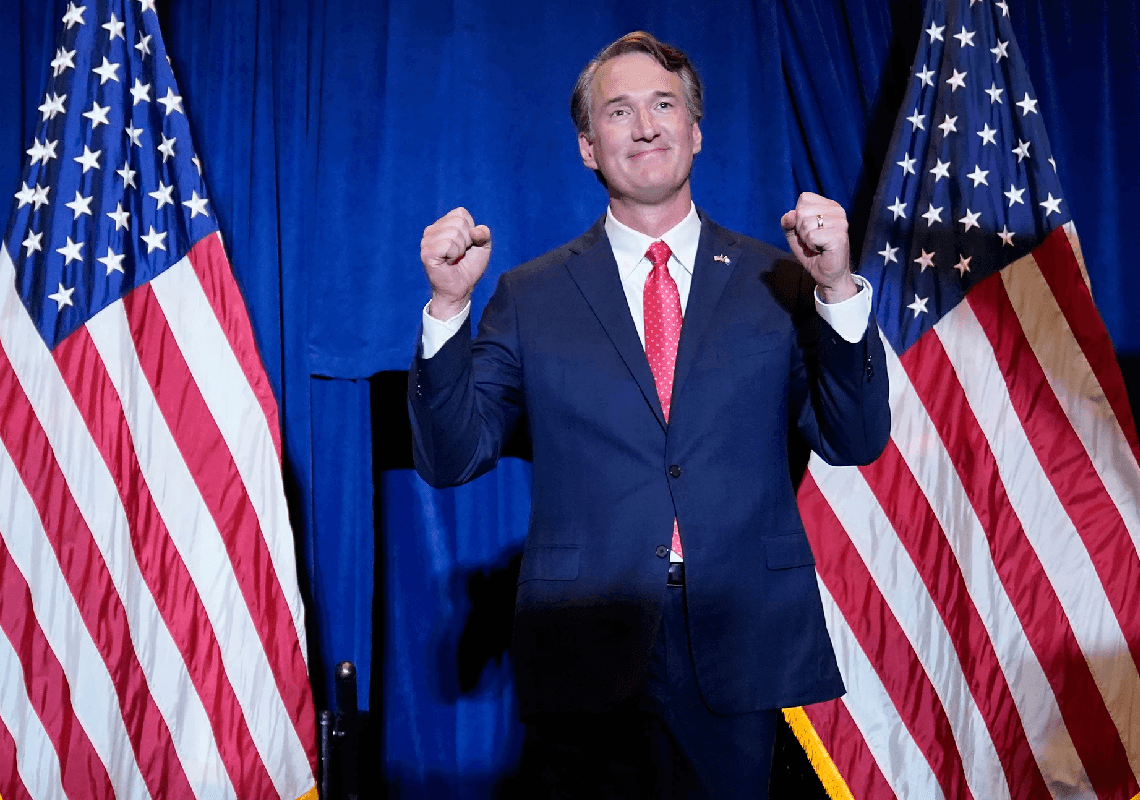 וירג'יניה הפכה לאדומה: גלן יאנגקין הרפובליקני ניצח במרוץ לתפקיד המושל