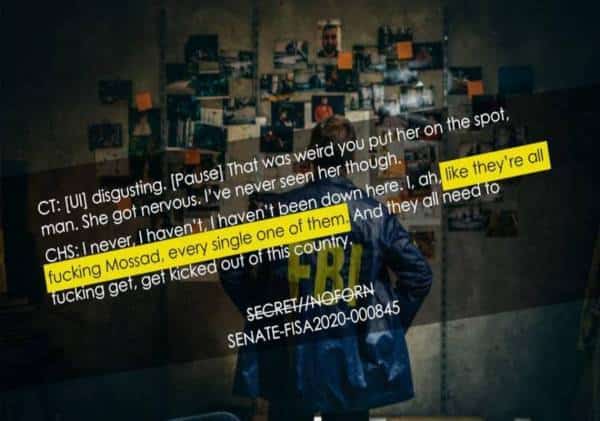 בלעדי: מסמכים חושפים את סוכן ה-FBI : "אני מריח ישראלים ממרחק מיילים, הם כולם מרגלי מוסד. יש להוציא אותם להורג"