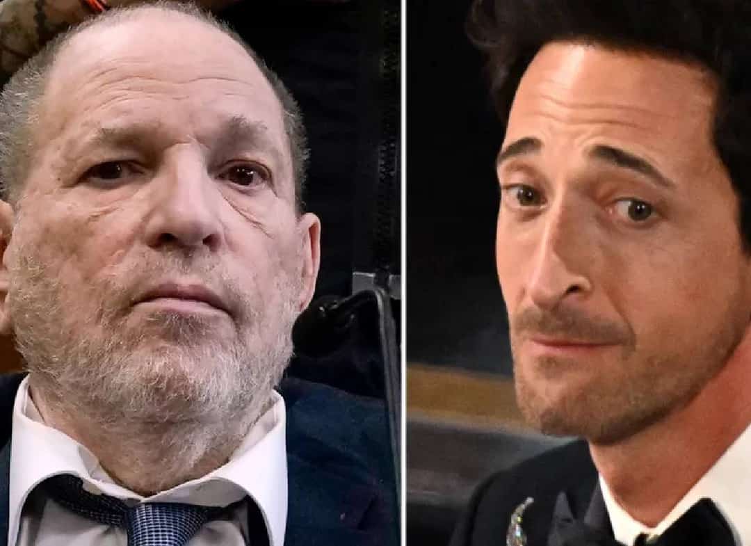 "מבית הכלא: הארווי ויינשטיין מגיב להזכרת ילדיו בנאום האוסקר של אדריאן ברודי"