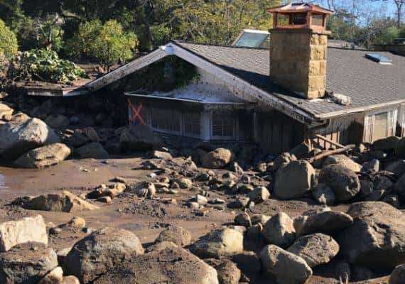 מפולת הבוץ בקליפורניה- 43 עדיין נעדרים. 4 ילדים בין ההרוגים