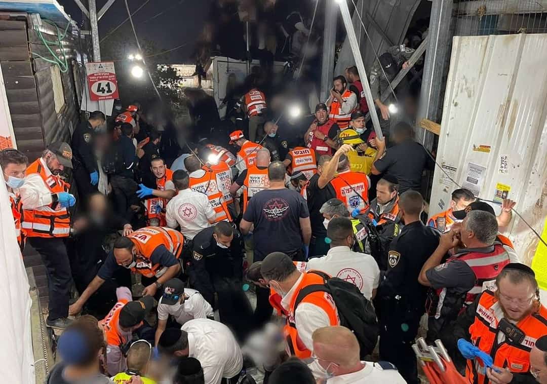 אסון כבד בל"ג בעומר: לפחות 45 הרוגים בהילולה בהר מירון