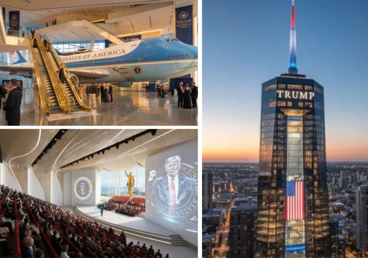 מגדל ענק על החוף ופסל בדמותו של טראמפ: כך אמורה להיראות הספרייה הנשיאותית במיאמי