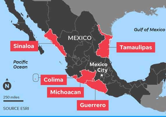 אזהרת מסע למקסיקו: ארה"ב מפצירה באזרחיה להימנע מחמש מדינות באזור