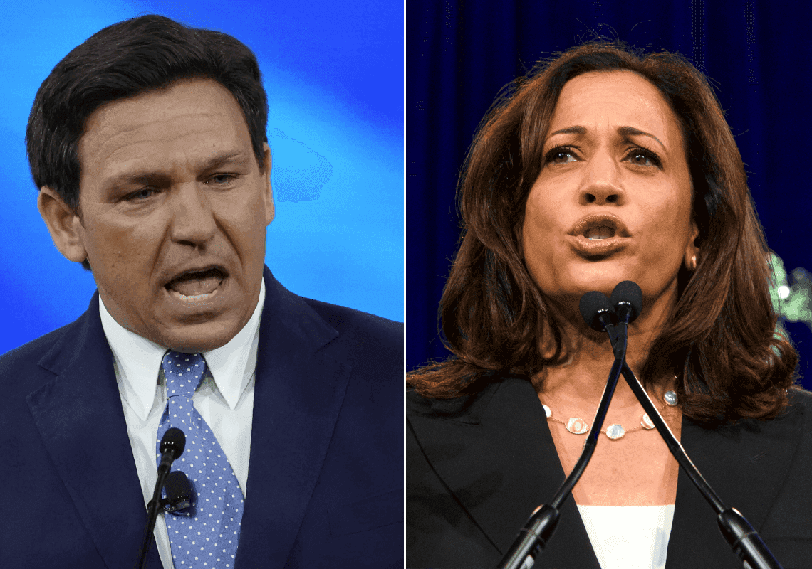 האריס מנצחת את דה-סנטיס בסקר בחירות לנשיאות 2024