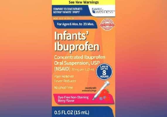 ריקול ענק לאיבופרופן לתינוקות הנמכר בוולמארט וCVS 