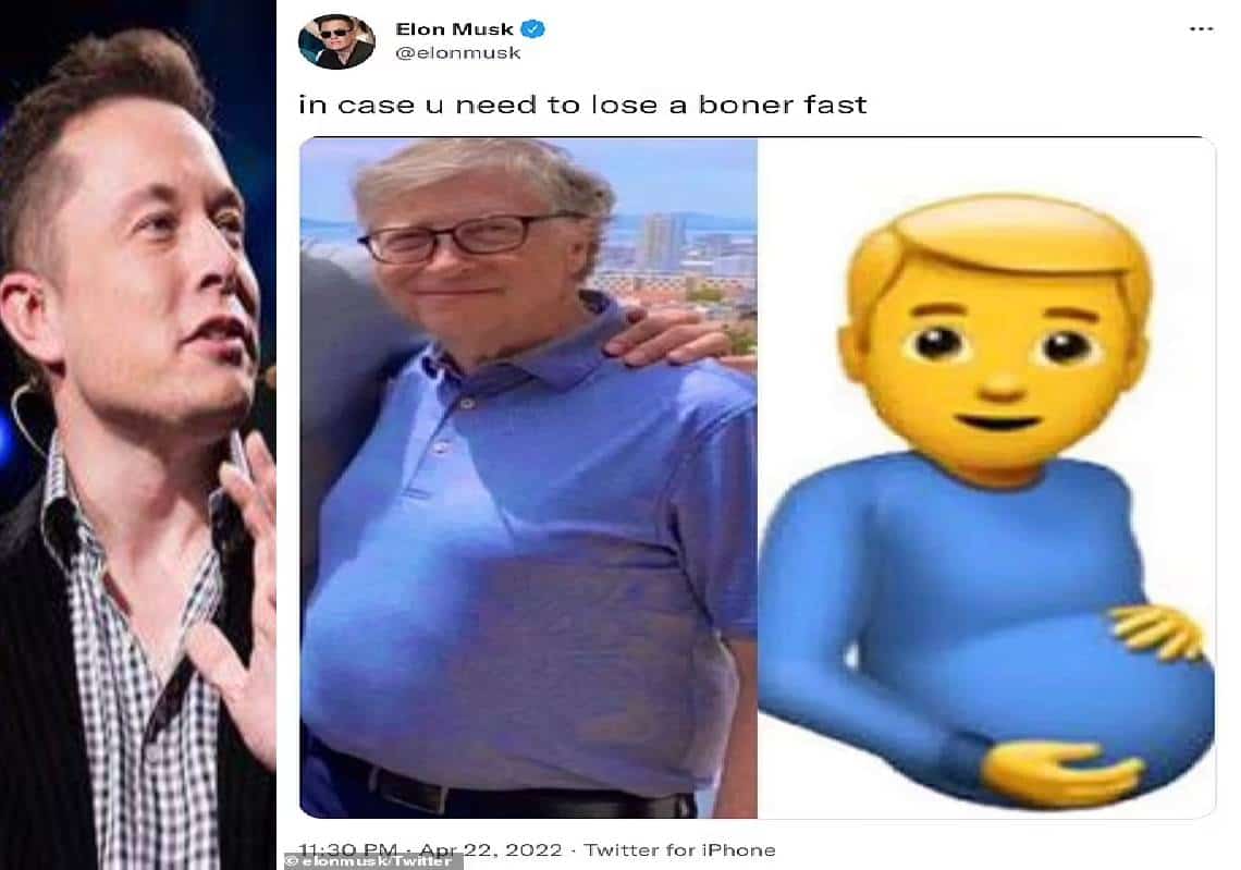 "מאסק השפיל את גייטס - השווה אותו לאימוג'י של גבר בהיריון": התעללות, בריונות או פשוט הציוץ המטורף בהיסטוריה?