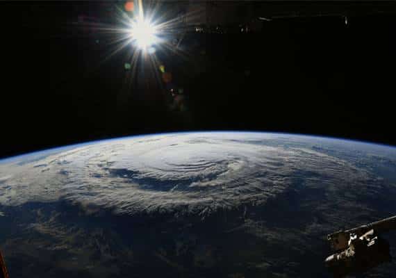 תיעוד נדיר של הוריקן "פלורנס" מתחנת החלל הבינלאומית