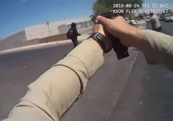 חשוד בדקירת שתי נשים נורה ע"י משטרת לאס וגאס, התיעוד פורסם