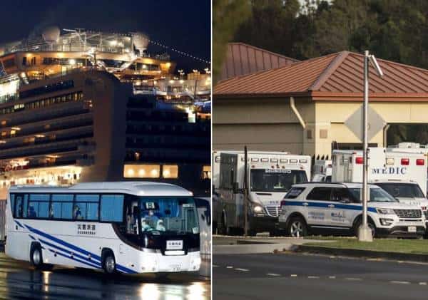 "אוניית הקורונה": מאות אמריקאים פונו לארה"ב, ביניהם 14 נדבקים בנגיף