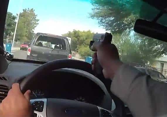 צפו בתיעוד הדרמטי: קרב יריות ומרדף אחר חשודים ברצח בלאס וגאס