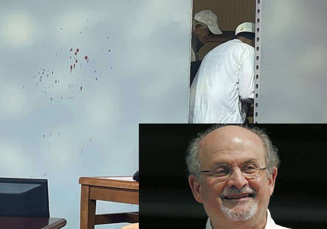 הסופר סלמן רושדי נדקר בצווארו על הבמה - "ממשלת איראן הציעה 3.5 מיליון דולר על ראשו"