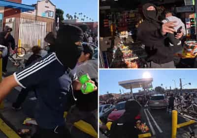 כאוס בלב לוס אנג'לס: עשרות נערים על אופניים פרצו לסניף סבן-אילבן ורוקנו מדפים