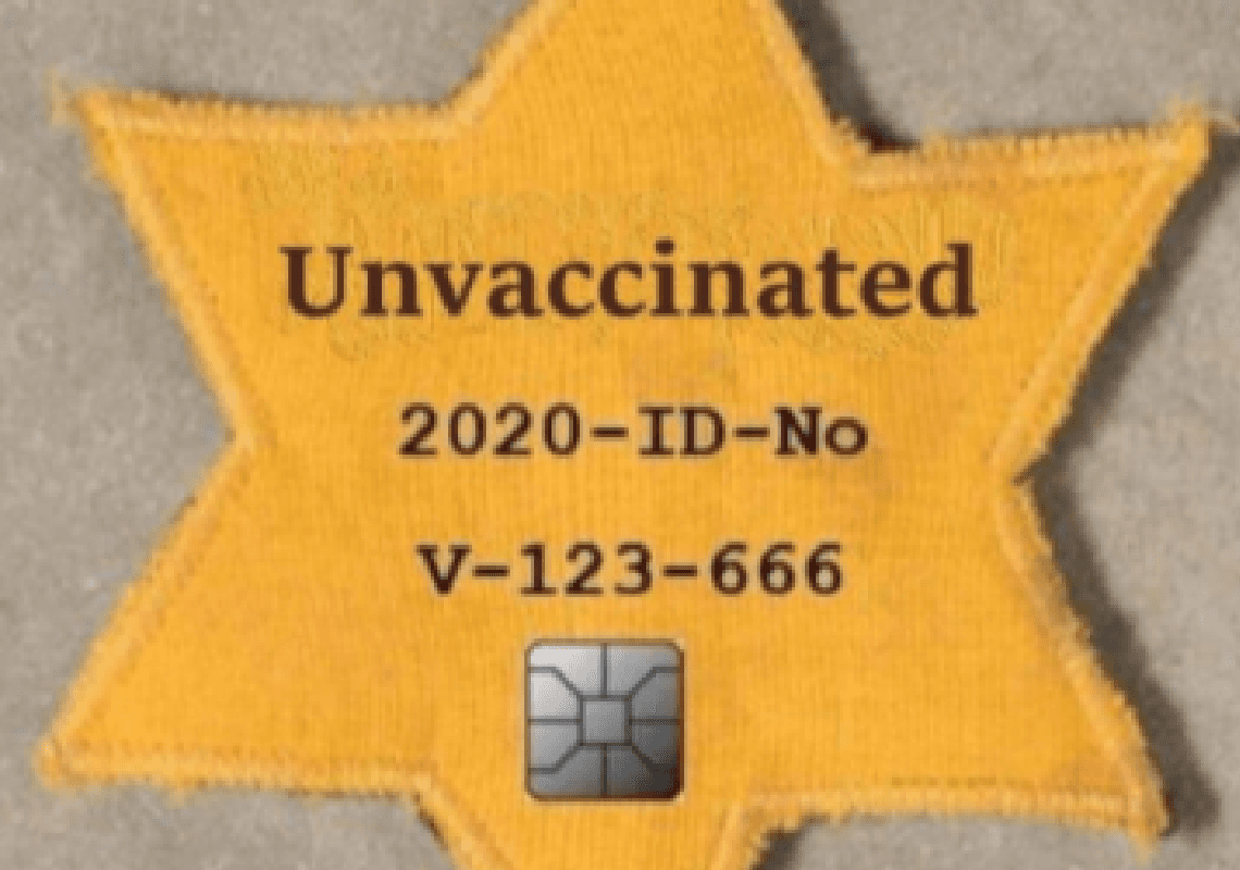 שוב השוואה בין השואה למגבלות הקורונה: המפלגה הרפובליקנית פרסמה תמונה של טלאי צהוב נגד חובת החיסונים