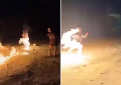 תיעוד קשה לצפייה: נער מפלורידה שפך דלק על חברו והצית אותו בזמן שחברים מצלמים וצוחקים