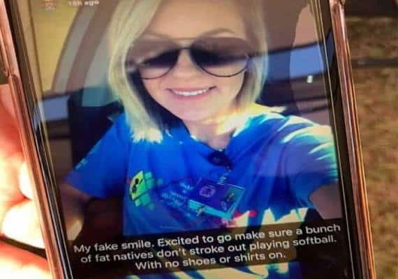 אוקלהומה: אחות פוטרה בשל תמונת סנאפצ'ט גזענית