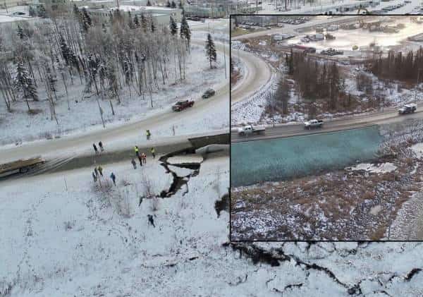 גאווה באלסקה: כביש שניזוק ברעש האדמה תוקן תוך ימים בודדים