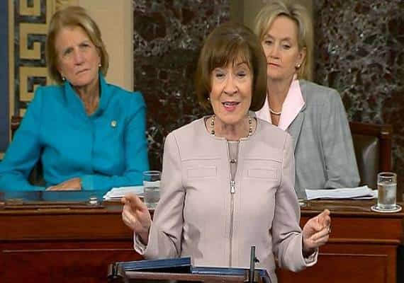 הסנאטורית סוזן קולינס: "אצביע בעד מועמדות קאבנאו"