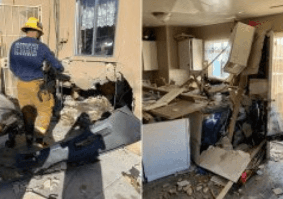 מצוקת חניה? מכונית התנגשה בבית בלוס אנג'לס ונכנסה למטבח