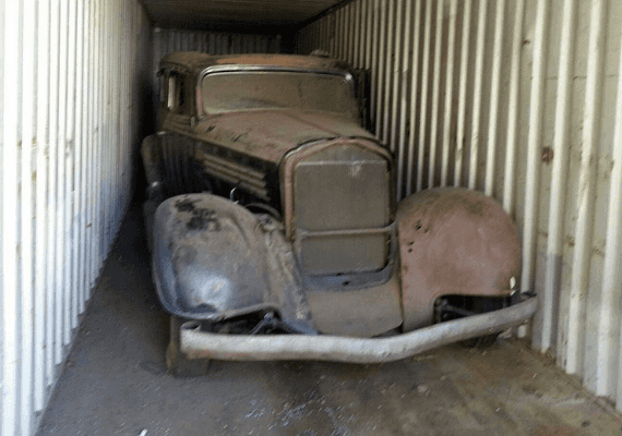 מכונית זמן: ביואיק משנת 1934 התגלתה במכולה ונמכרה במכירה פומבית