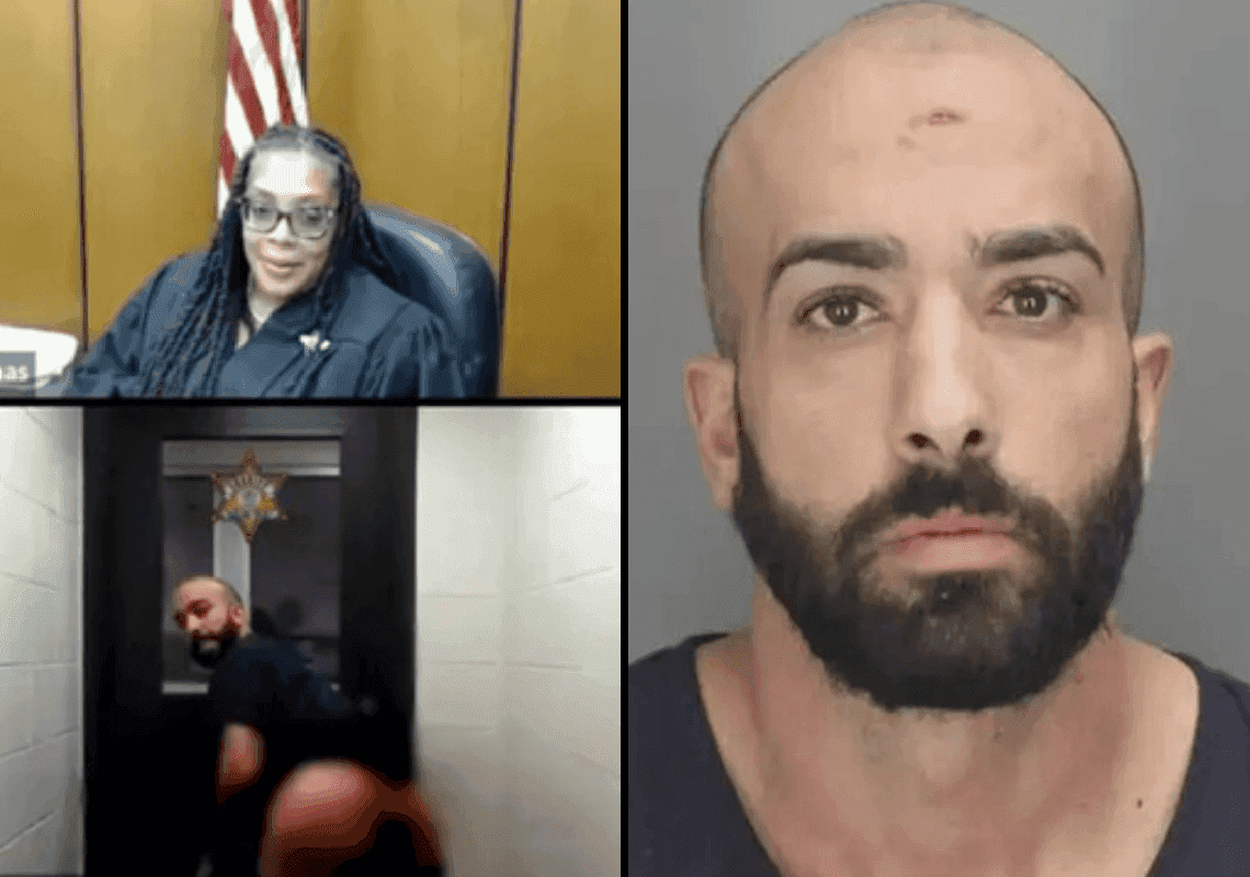 גבר אנטישמי במעצר חשף את ישבנו בפני השופטת 