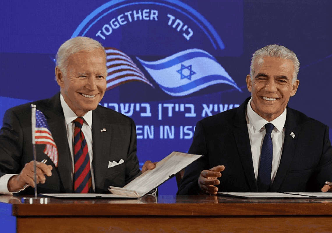 סעודיה, אוקראינה ופטור מוויזה: ביידן בהצהרה משותפת עם לפיד 