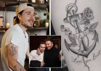 הוא היה רציני לגמרי: ברוקלין בקהאם כיסה את הקעקועים שהקדיש להורים שלו