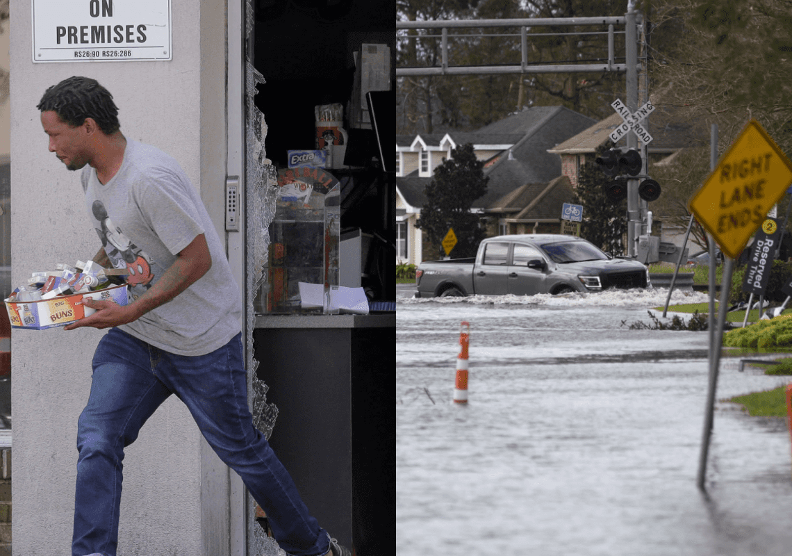 הוריקן 'אידה': בן 71 נעדר לאחר שהותקף ע"י תנין |  החשמל נותק והפשיעה עולה 
