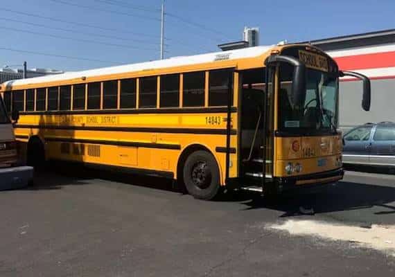 אוטובוס הסעות תלמידים היה מעורב בתאונת דרכים בלאס וגאס