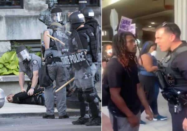 על רקע המהומות: מפקד משטרה פוטר, שוטר שדחף מפגינה בפלורידה הושעה מתפקידו