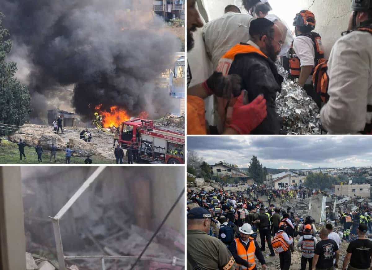 תשעה הרוגים בבית שמש: הטיל פגע במקלט שמתחת לבית הכנסת — וגג הבית הקדוש קרס על המתפללים