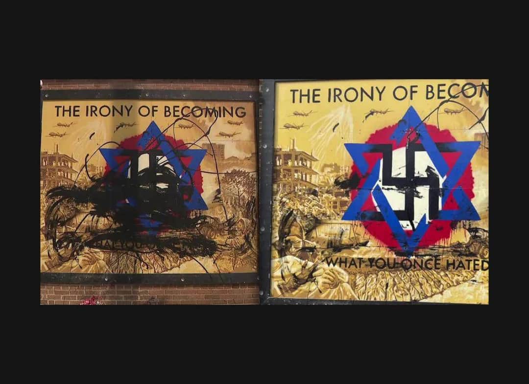 כשהחוק מגן על אנטישמיות ברורה: רב ובנו הורשעו במחיקת ציור קיר של מגן דוד תחת צלב קרס 