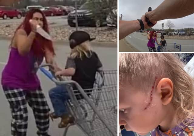אירוע קשה בוולמארט: אישה חטפה פעוט באיומי סכין, פגעה בו - ונותרה למוות על ידי המשטרה